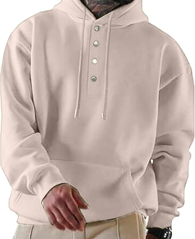 Mens Oversized Sweatshirt Hoodie Fall Winter Trendy Sweater Midweight Fleece Pullover Hooded Sweatshirts for Men