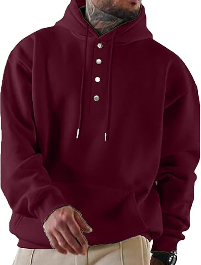 Mens Oversized Sweatshirt Hoodie Fall Winter Trendy Sweater Midweight Fleece Pullover Hooded Sweatshirts for Men