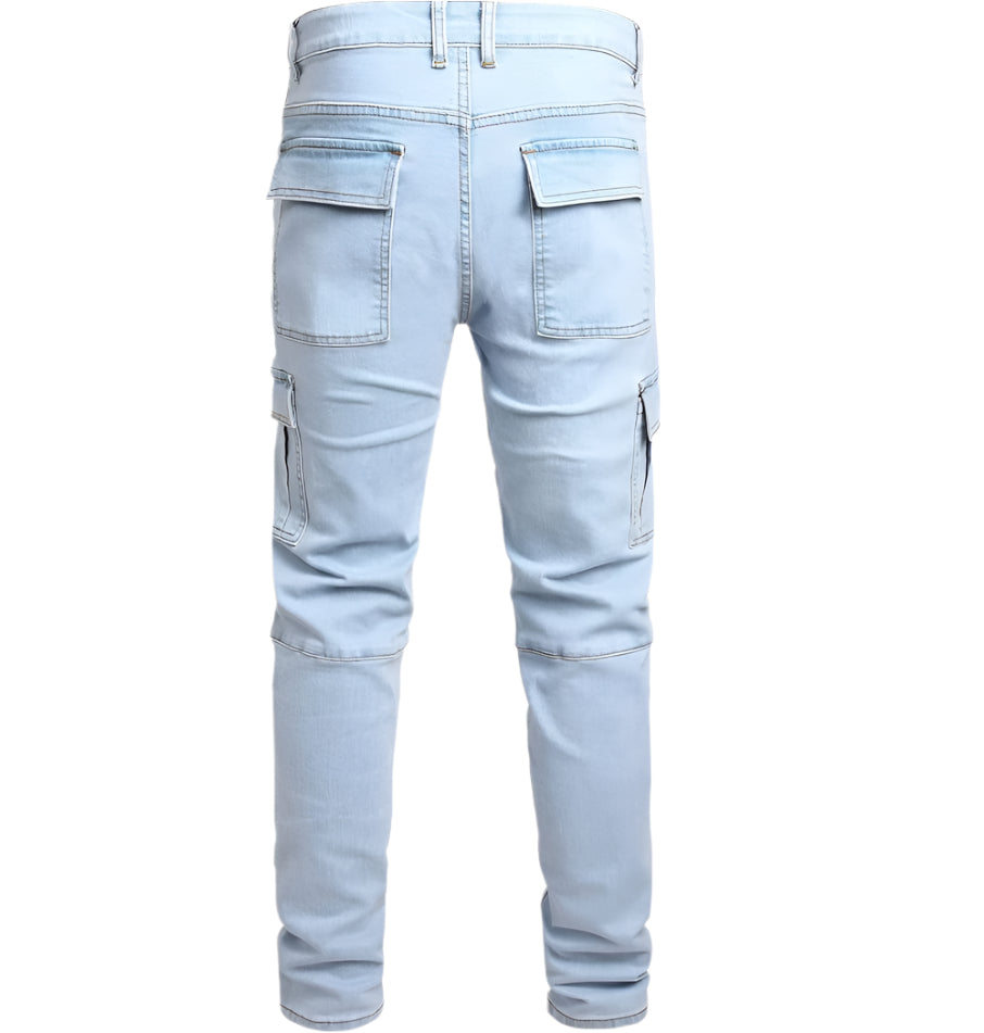 Men's Slim Fit Jeans Stretch Ripped Skinny Jeans for Men, Fashion Straight Leg Comfort Flex Waist Casual Pants