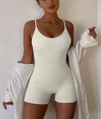 Women's Clothing Popular Summer Sexy Suspenders Tight One-Piece Shorts