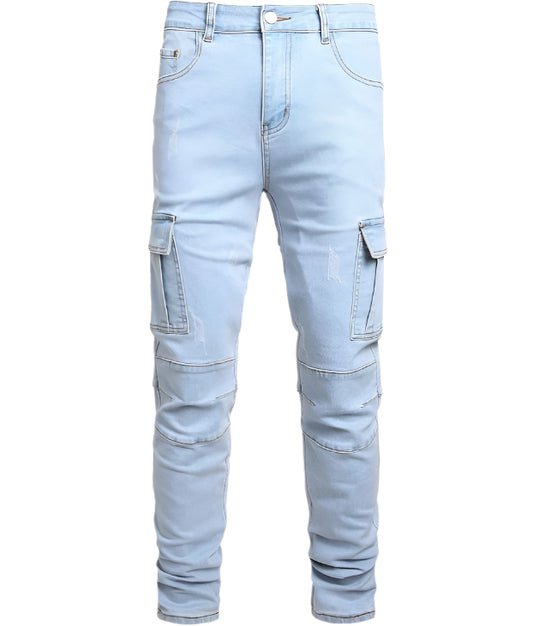 Men's Slim Fit Jeans Stretch Ripped Skinny Jeans for Men, Fashion Straight Leg Comfort Flex Waist Casual Pants